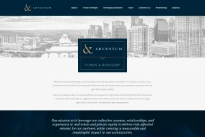 Adventum Funds Austin Texas corporate investment WordPress case study page