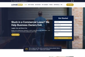 LeaseExit Canada commercial lease exit landing page WordPress showcase page