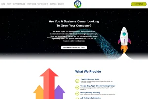 Manage Your PPC specialist agency WordPress project homepage design