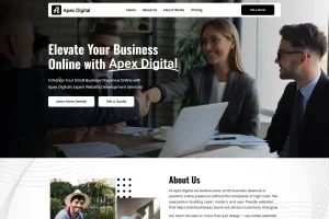 Apex Digital Solutions landing page - Elite IT Solutions