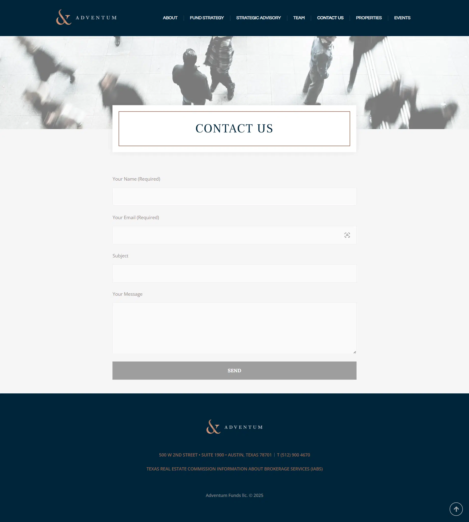 Adventum Funds Austin Texas corporate investment WordPress case study page