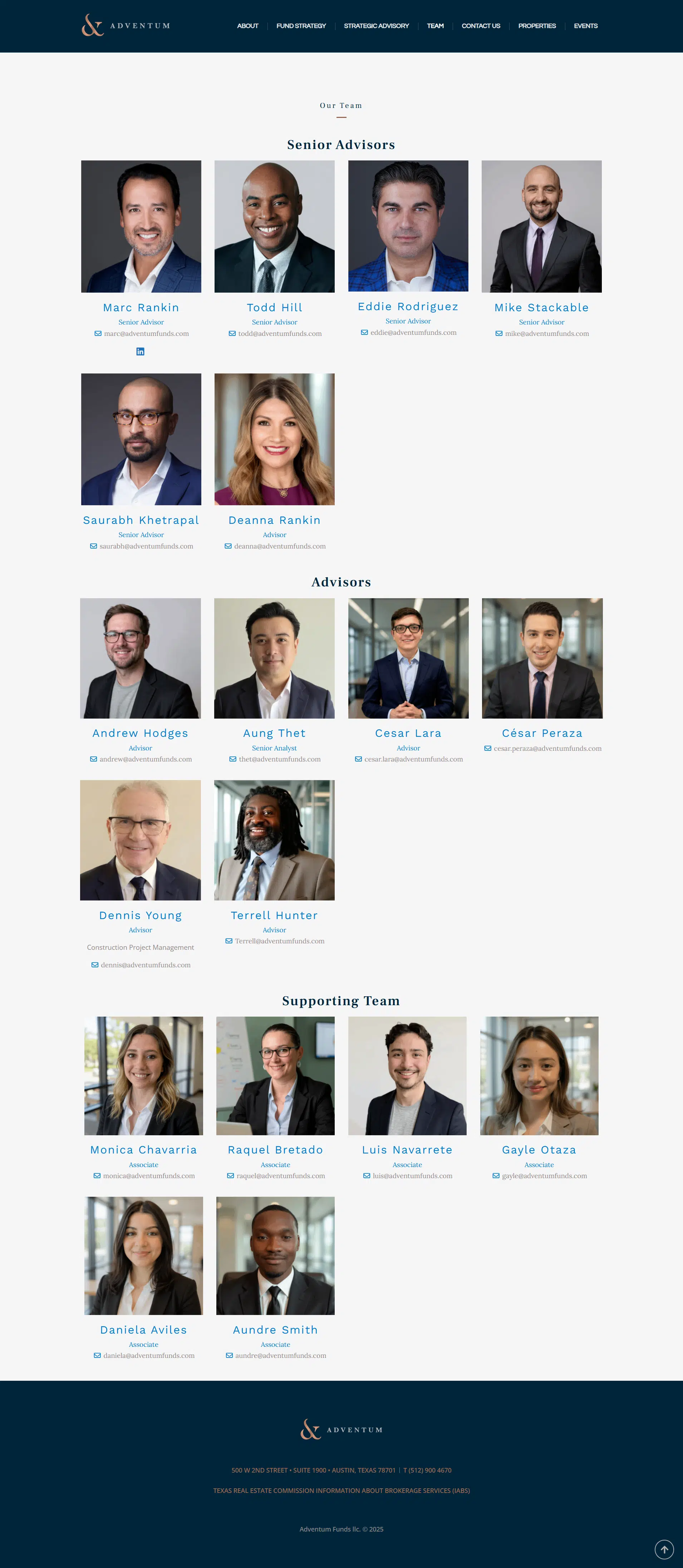 Mission and community impact section on Adventum Funds case study page