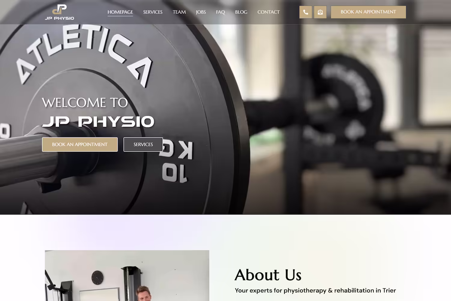 Manual therapy and Krankengymnastik services section case study design
