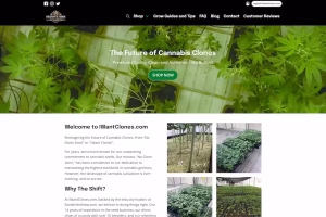 IWantClones WooCommerce cannabis clone shop homepage design project