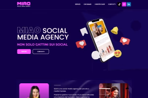 Editorial planning and copywriting service section on Miao Agency WordPress website