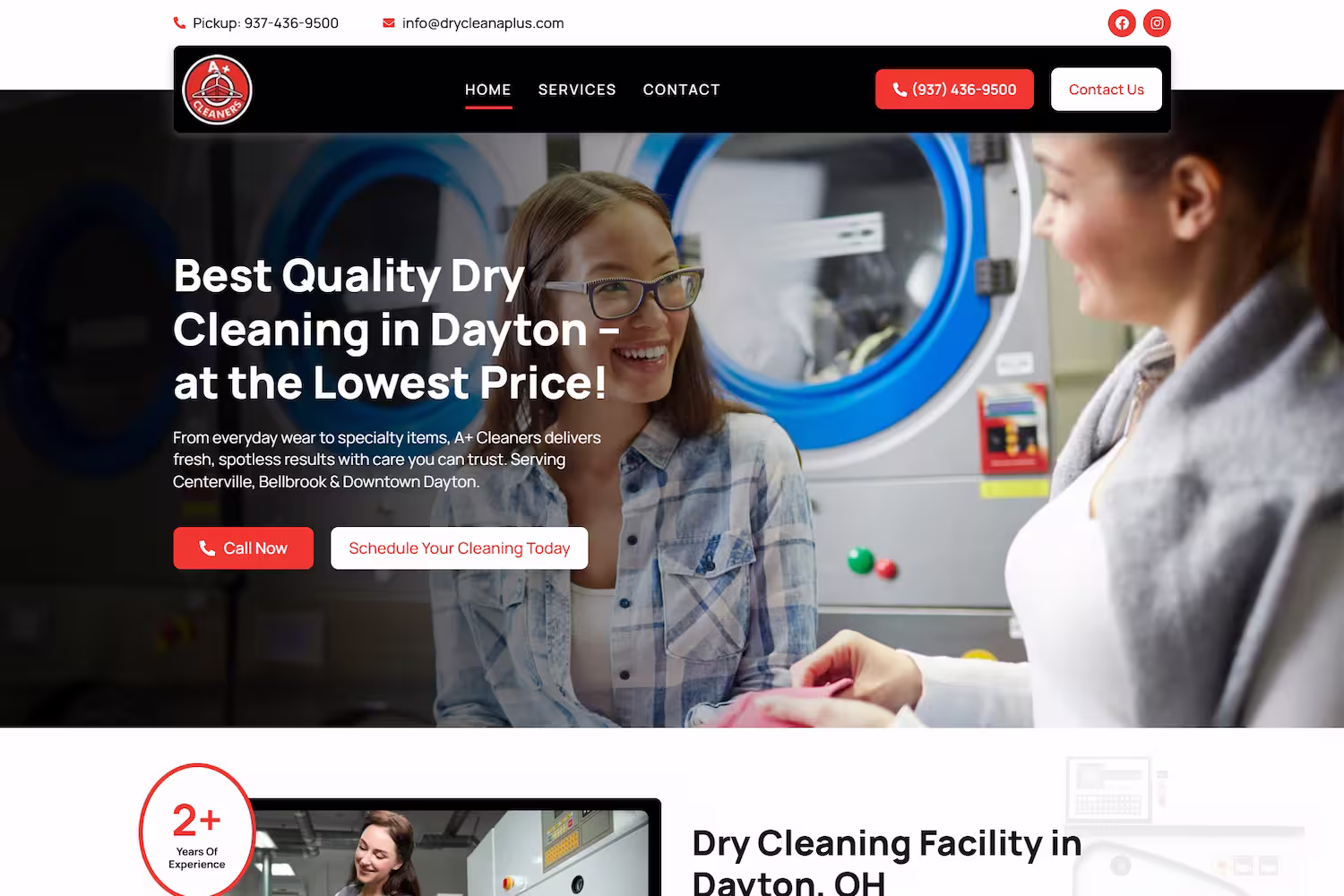 A+ Cleaners customer testimonials from loyal Dayton dry cleaning clients — Elite IT Solutions