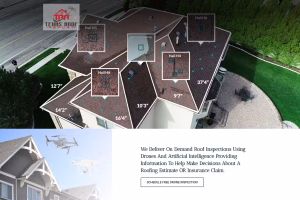 Inspection report process step section on Texas Roof Report WordPress portfolio