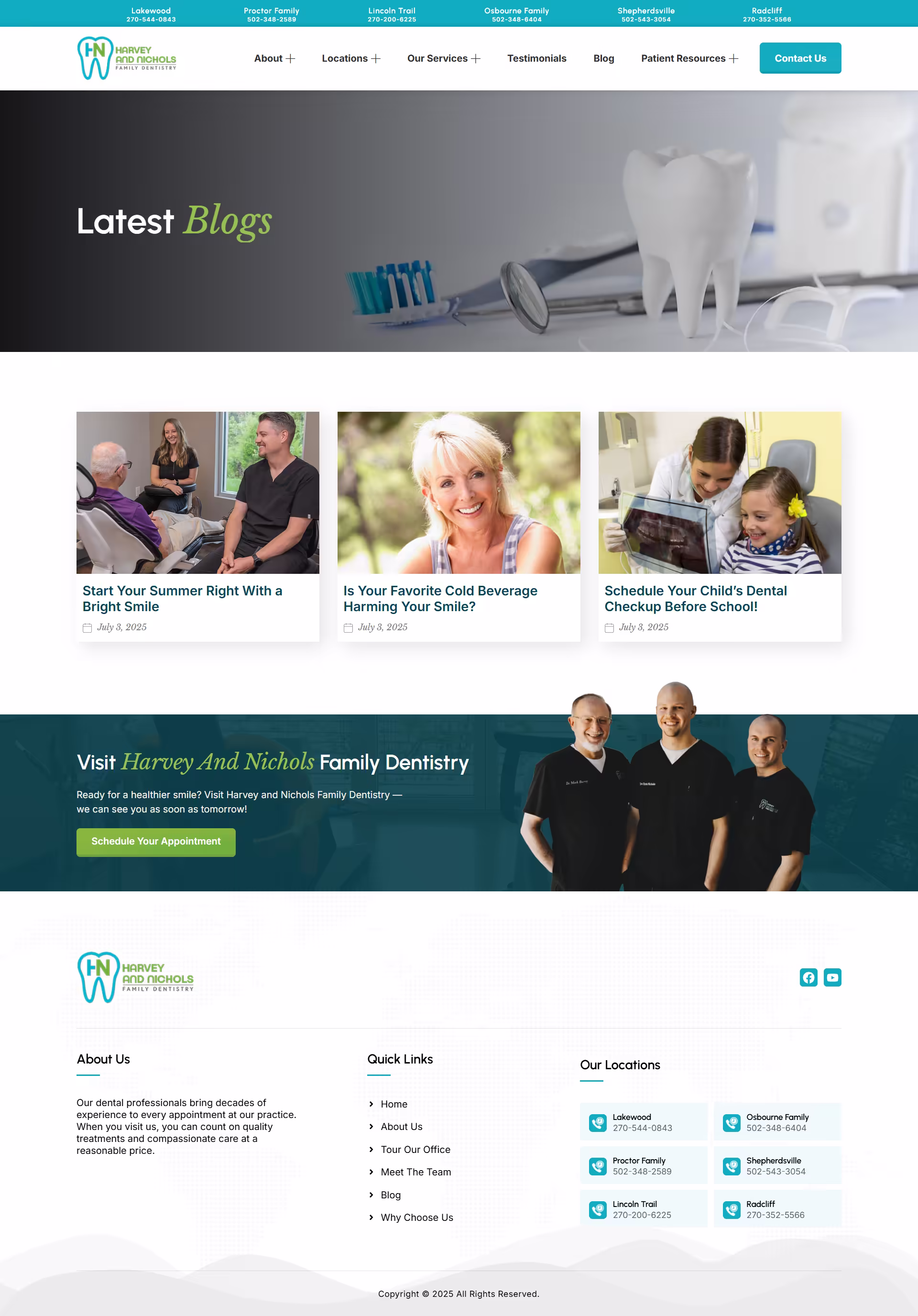 Patient booking prompt on Harvey Nichols Family Dentistry case study page