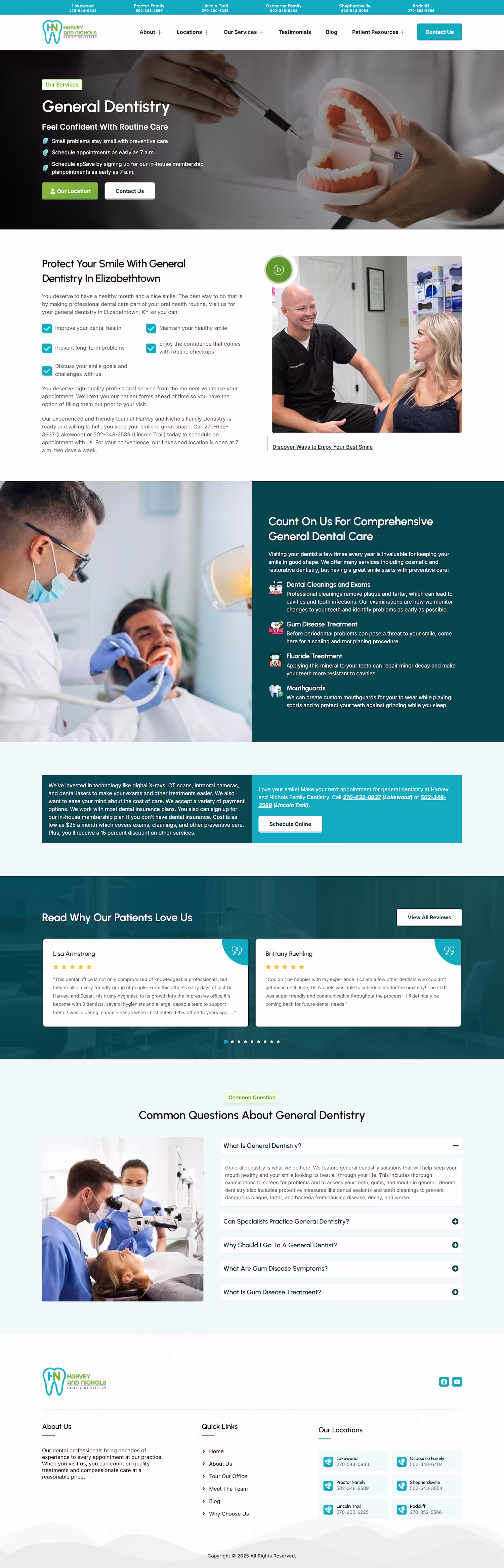 Sedation dentistry options shown on Harvey Nichols case study website design