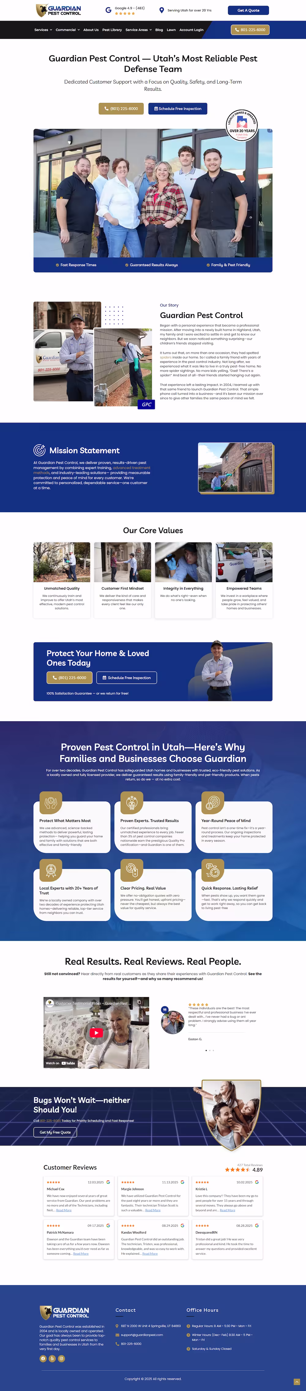 Guardian Pest Control eco-friendly and family-safe pest treatment credentials — Elite IT