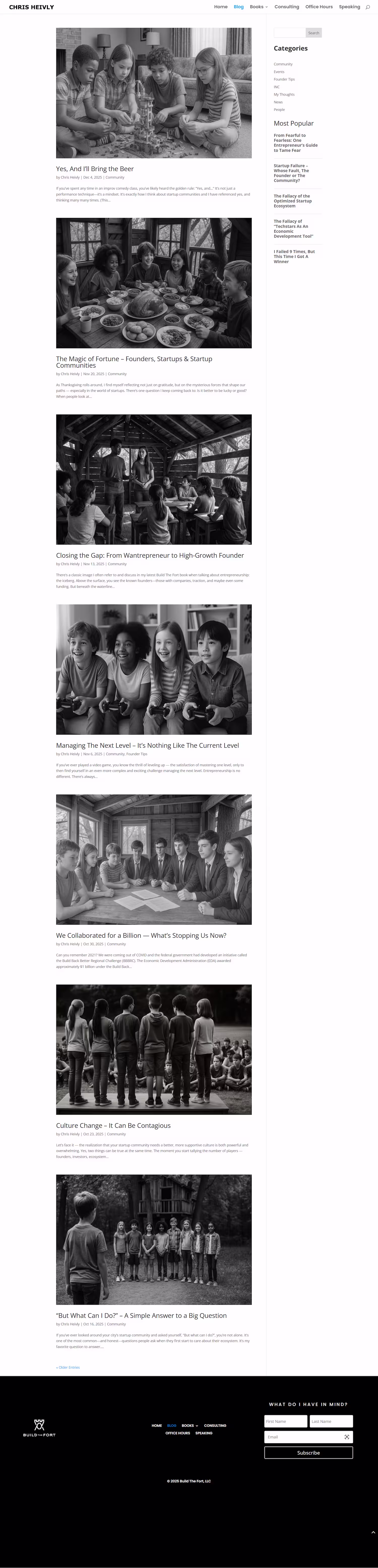 Book covers of Build the Fort displayed on Heivly website WordPress example
