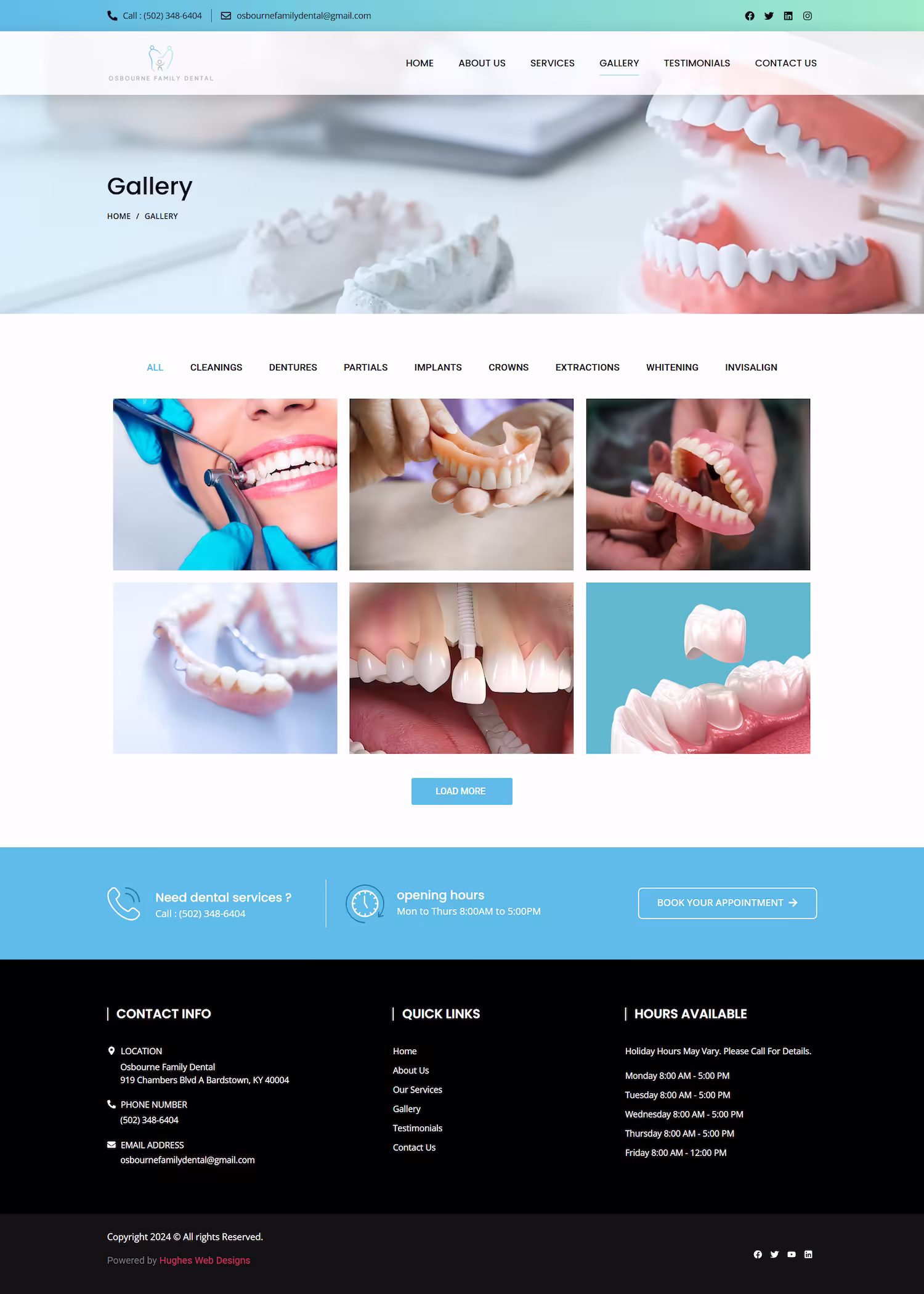 Sleep appliance therapy section shown on Osbourne Family Dental portfolio