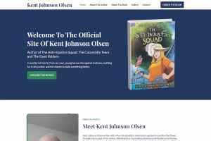 About the Author section with Kent Johnson Olsen biography and social justice mission statement