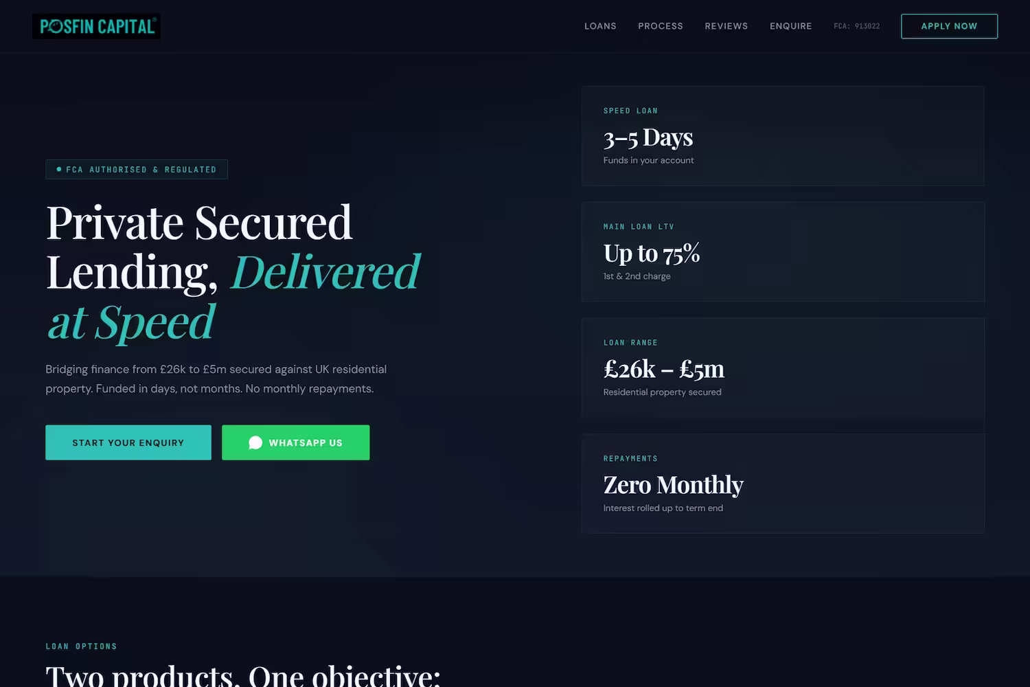 Posfin Capital landing page - Elite IT Solutions