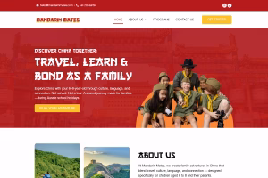 Programmes section introducing 7-day China cultural immersion experience for families — Mandarin Mates