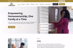 Cleared To Close homepage hero — nonprofit homeownership education, Cleveland