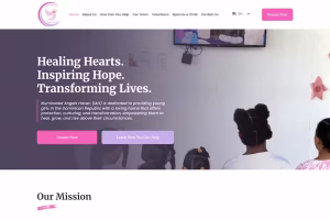 Photo gallery showing girls in daily routines on Illuminated Angels Haven site