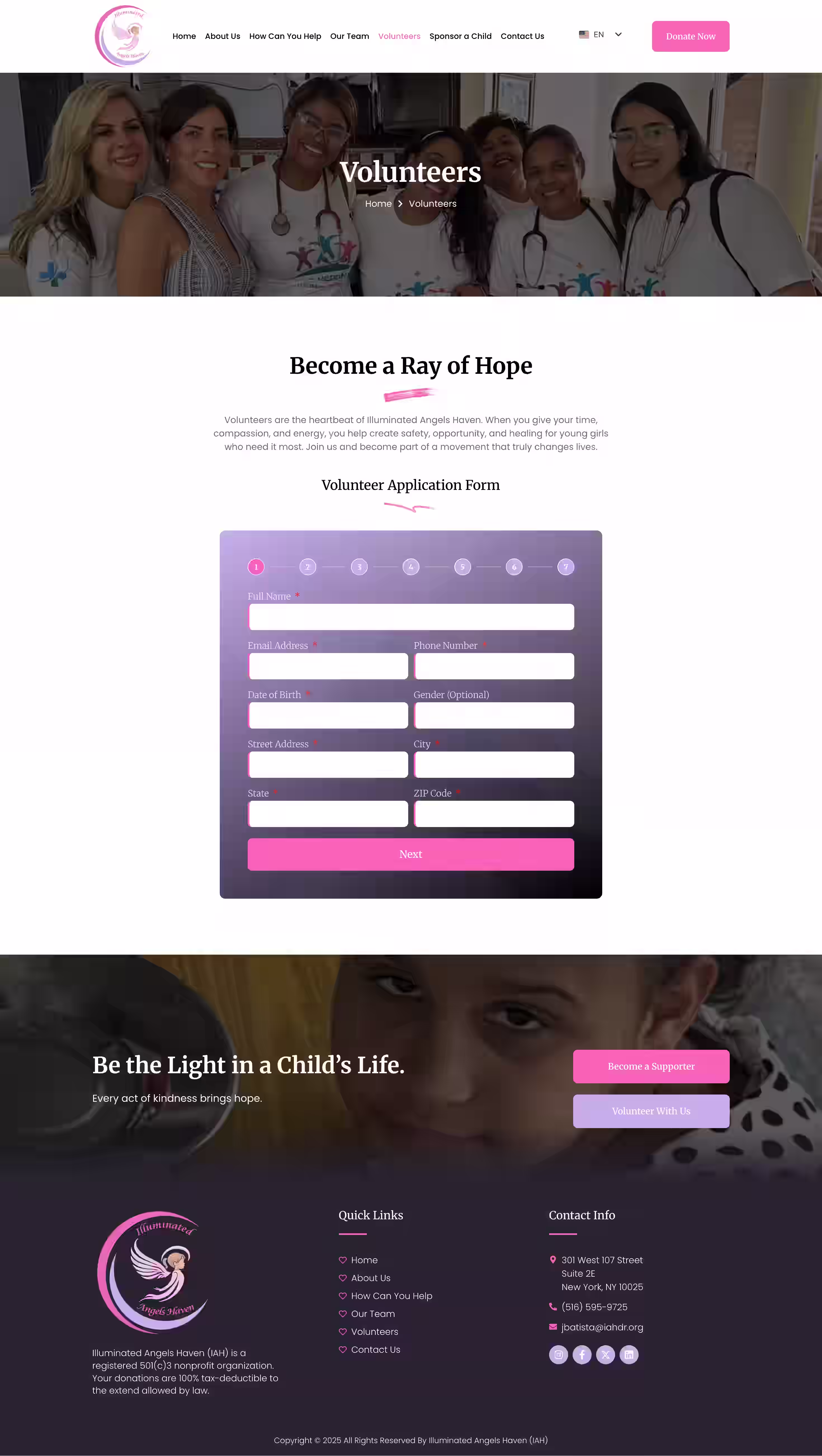 Emotional and mental wellness programme page on IAH child welfare WordPress