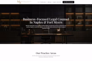 McIntyre and Bermudez Naples Fort Myers law firm WordPress homepage view