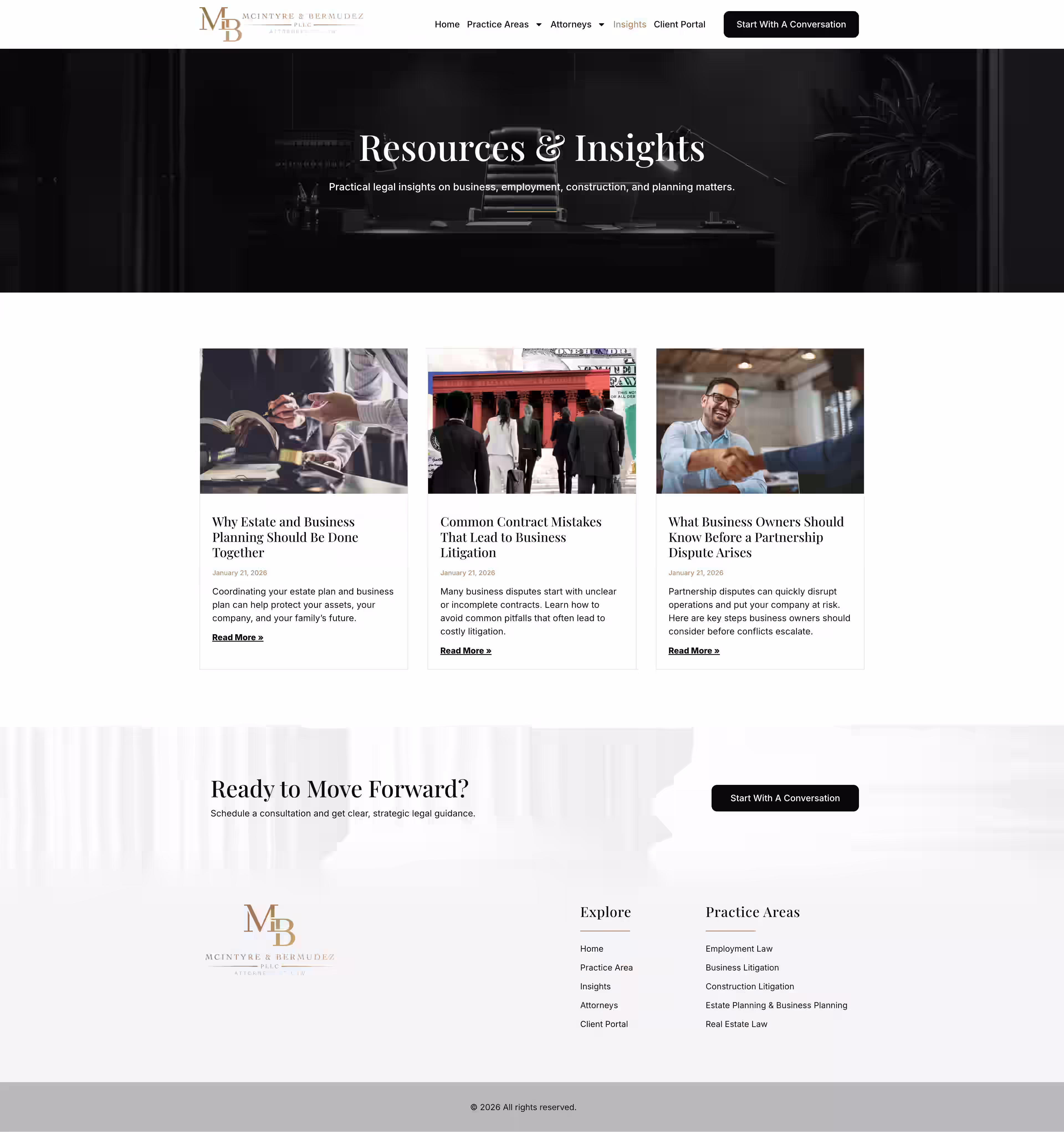 Insights legal blog on McIntyre and Bermudez Southwest Florida law firm site