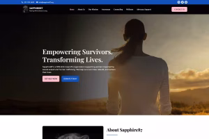 SAPPHIRE 87, Human Trafficking Survivor Nonprofit landing page - Elite IT Solutions