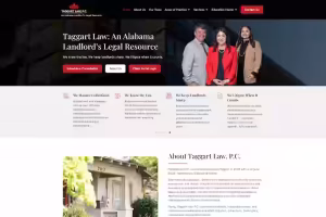 Sarah Taggart Alabama landlord tenant law firm WordPress homepage view