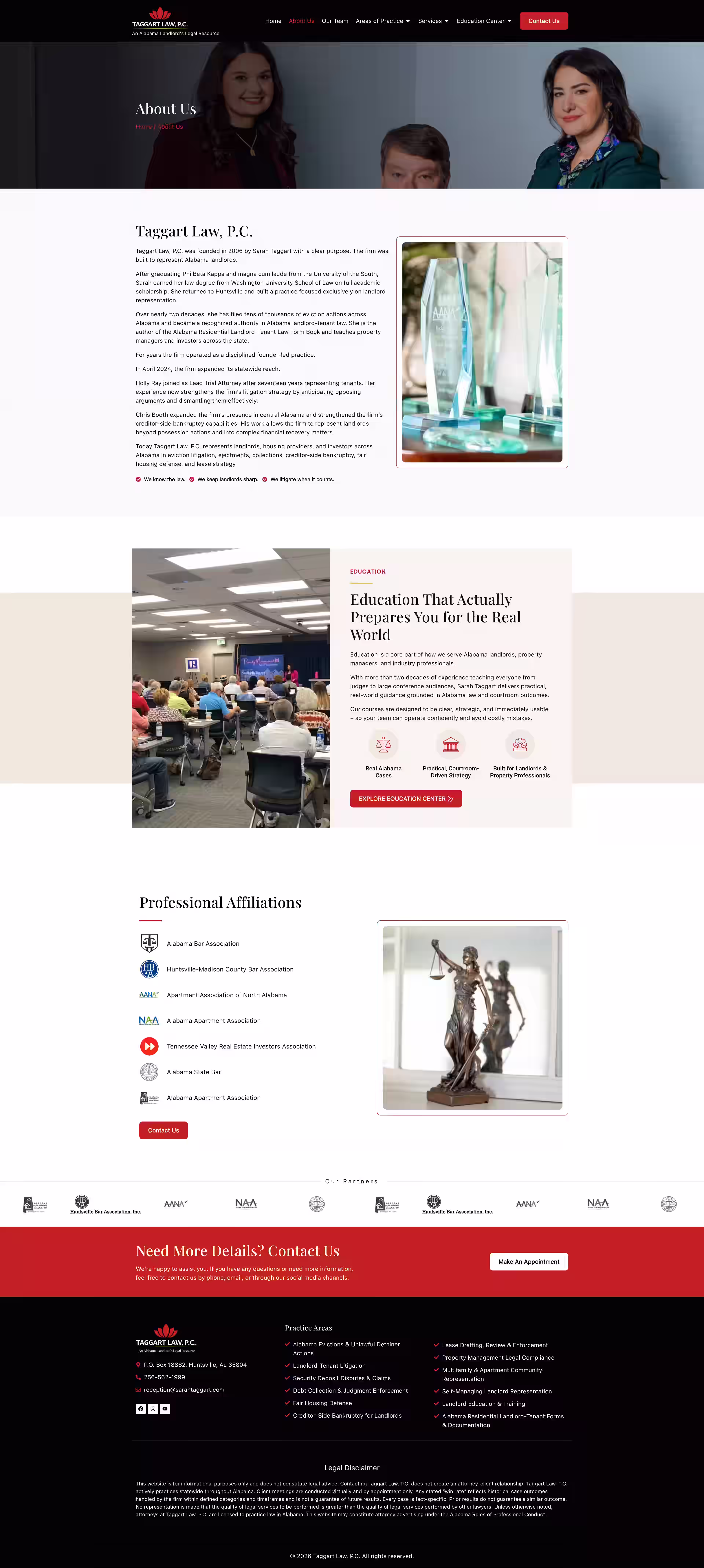 Multifamily owner landlord representation page on Sarah Taggart law site