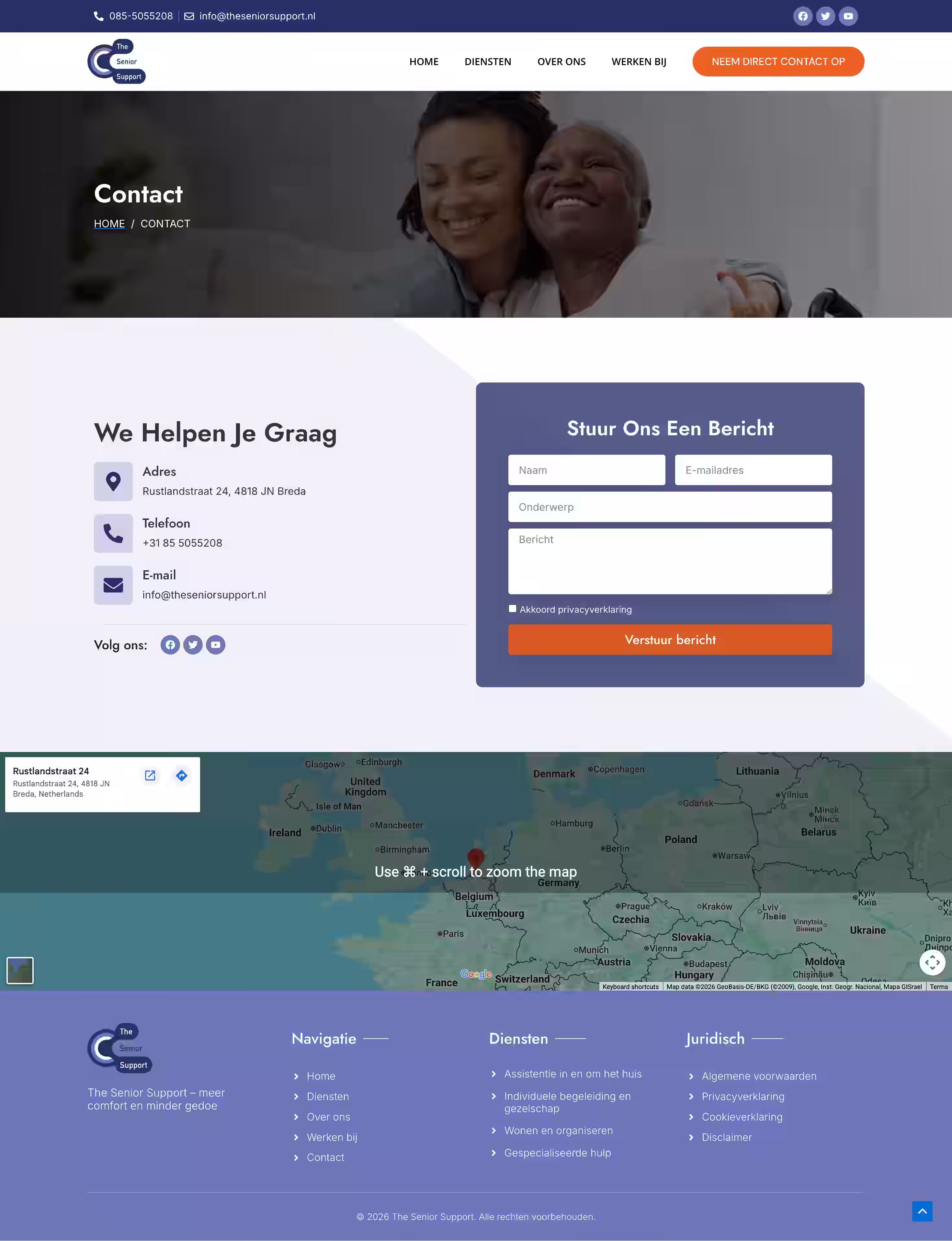 Companionship and individual guidance page for Dutch seniors and mantelzorgers