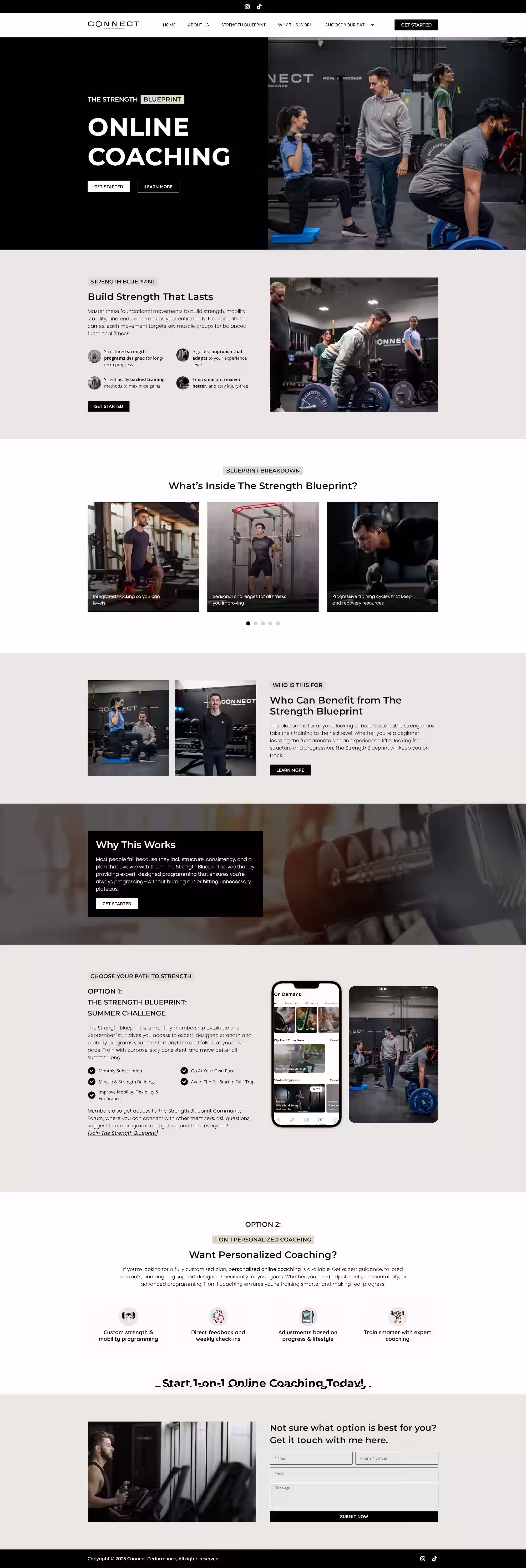 The Strength Blueprint landing page - Elite IT Solutions