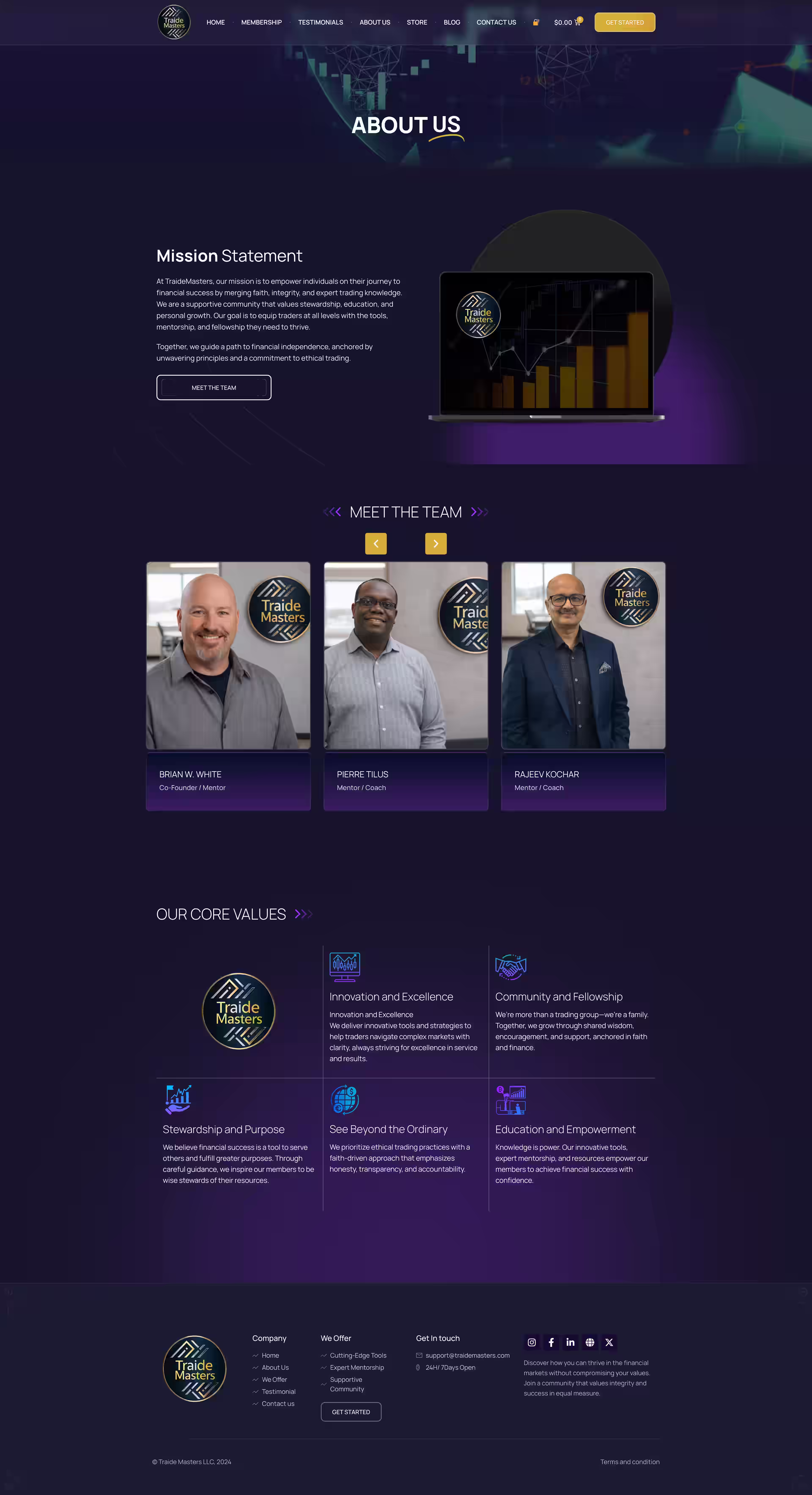 Traide Masters What We Offer three building block with Sentinel framework