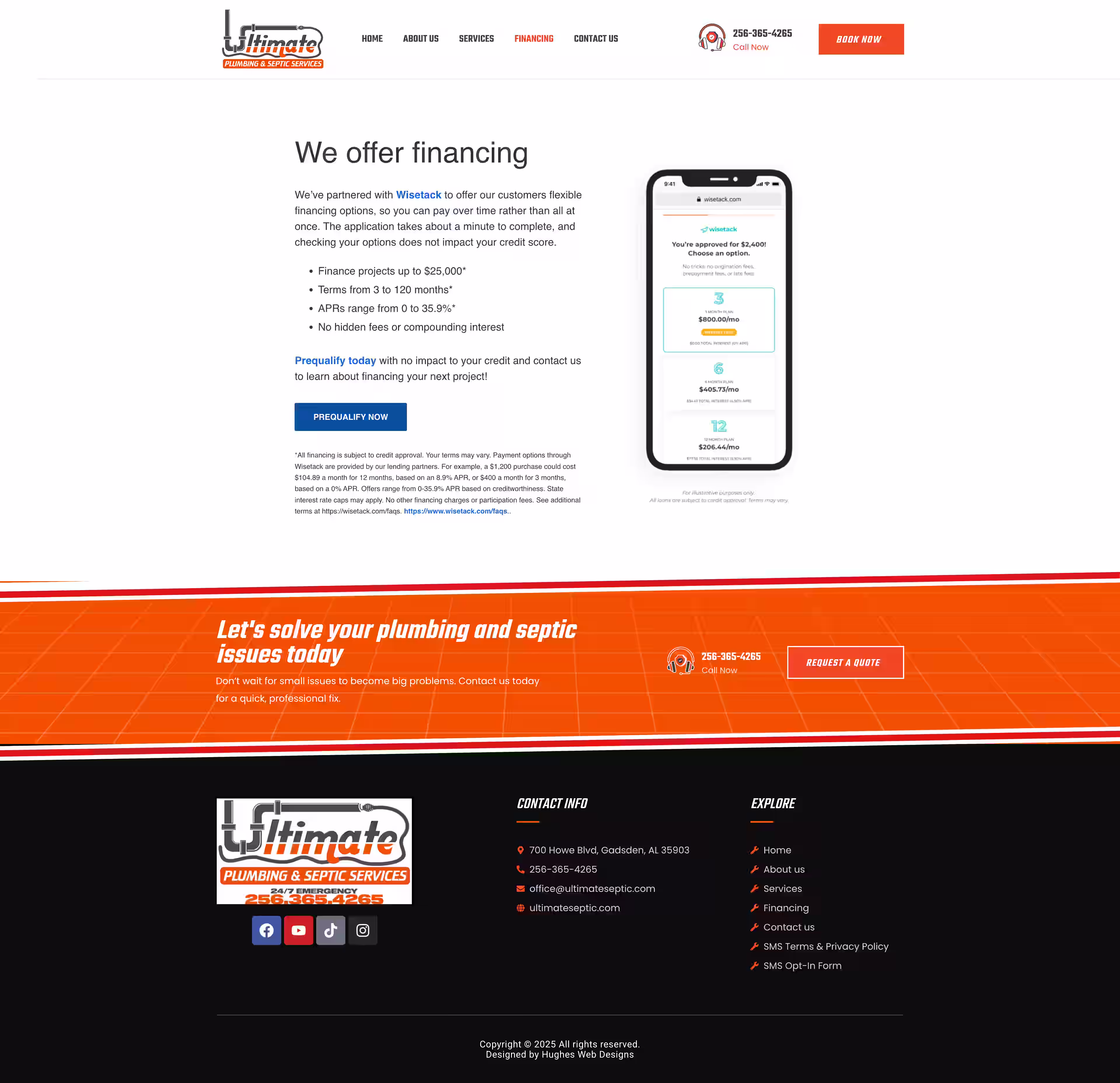 Ultimate Plumbing and Septic full service plumbing lane with residential work