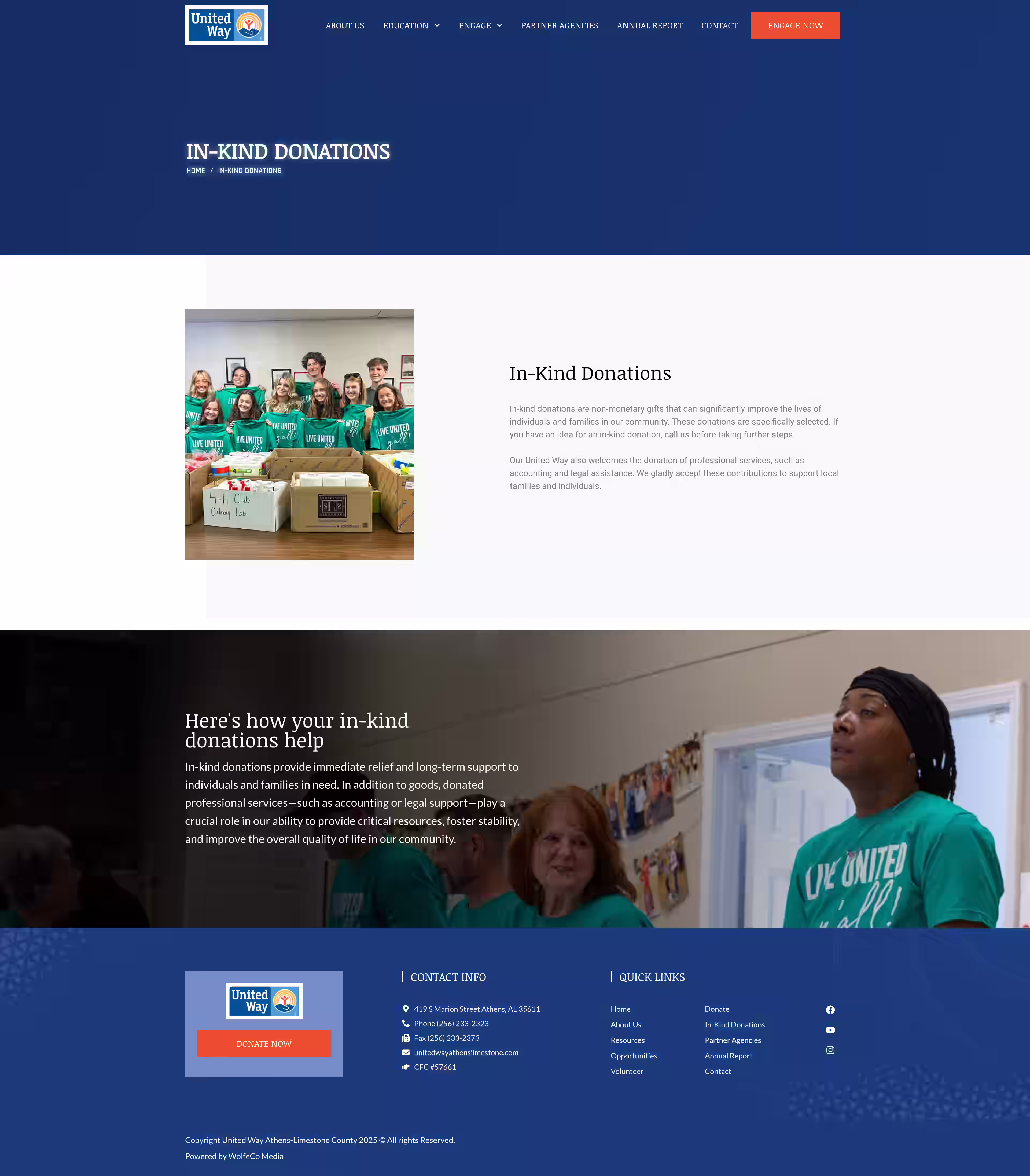 United Way four engagement path block volunteer donate kind workplace