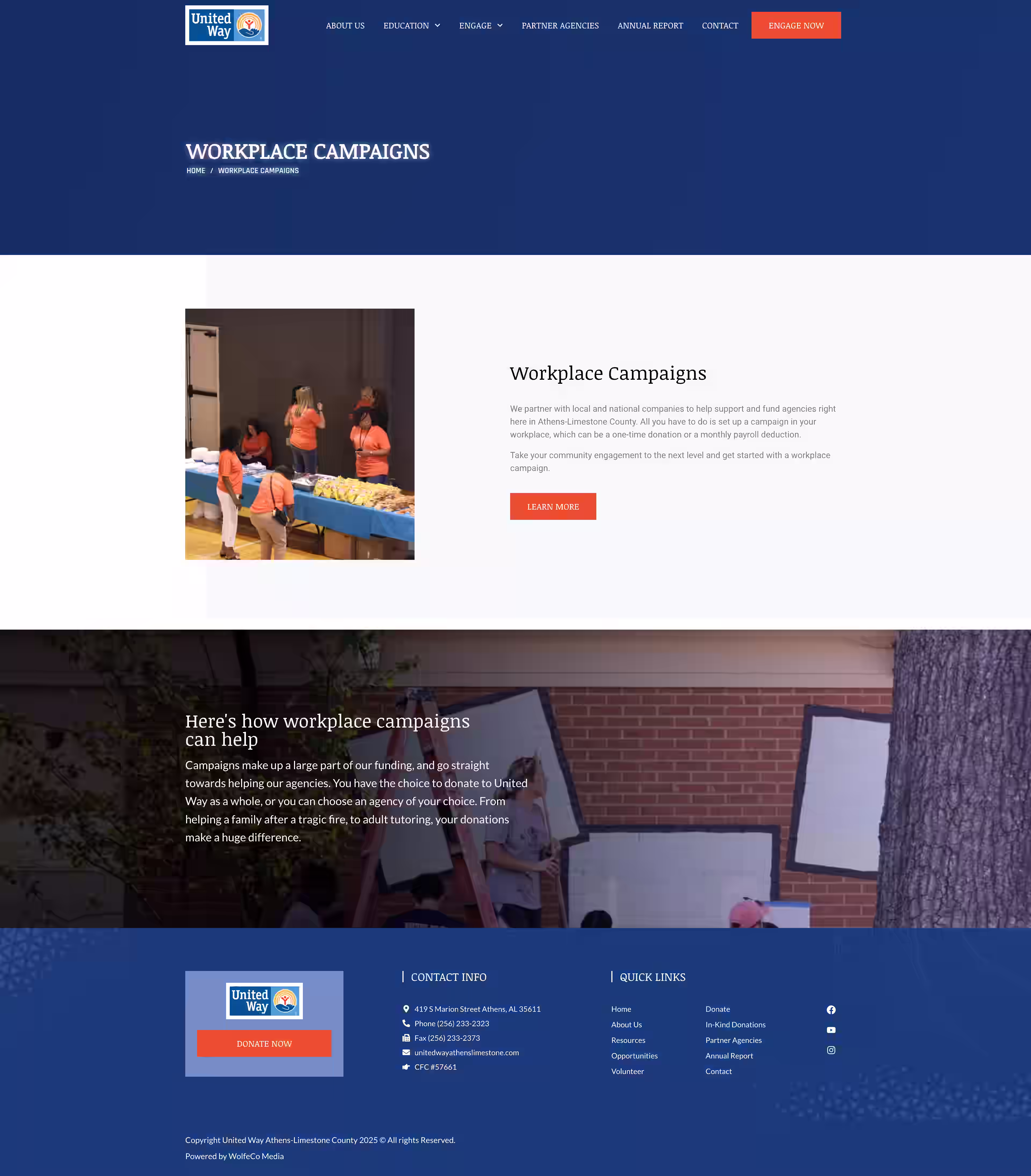United Way Partner Agencies directory and Annual Report transparency