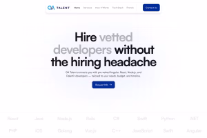 ga talent website home screenshot