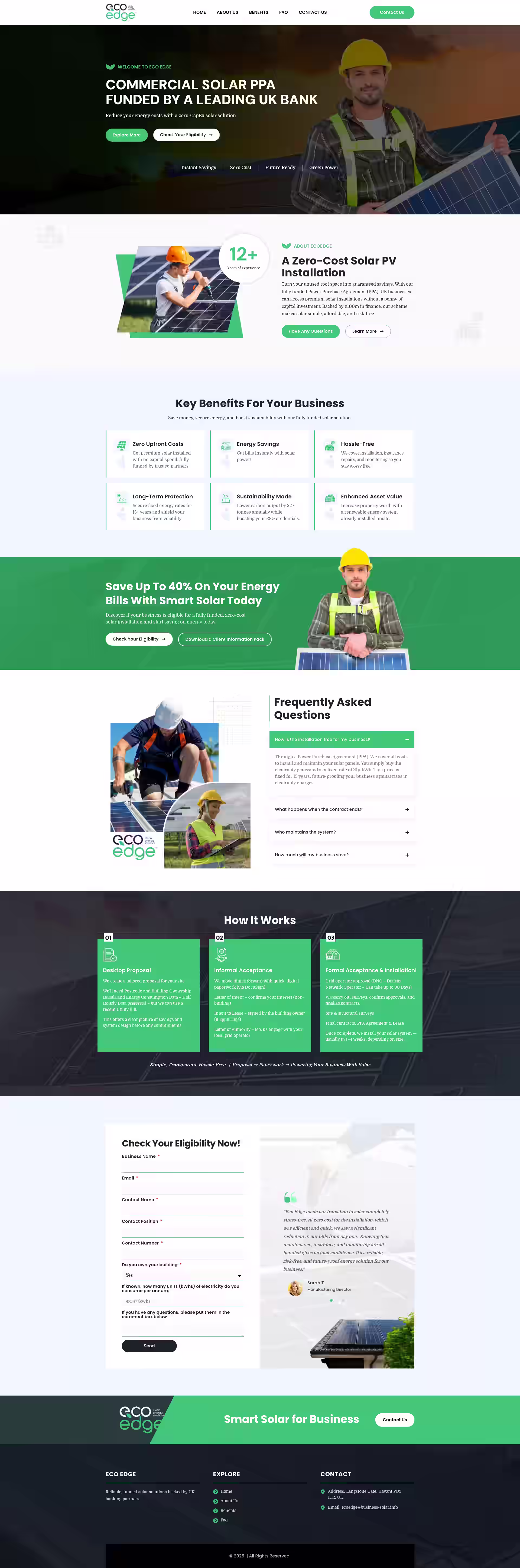 Eco Edge landing page - Elite IT Solutions