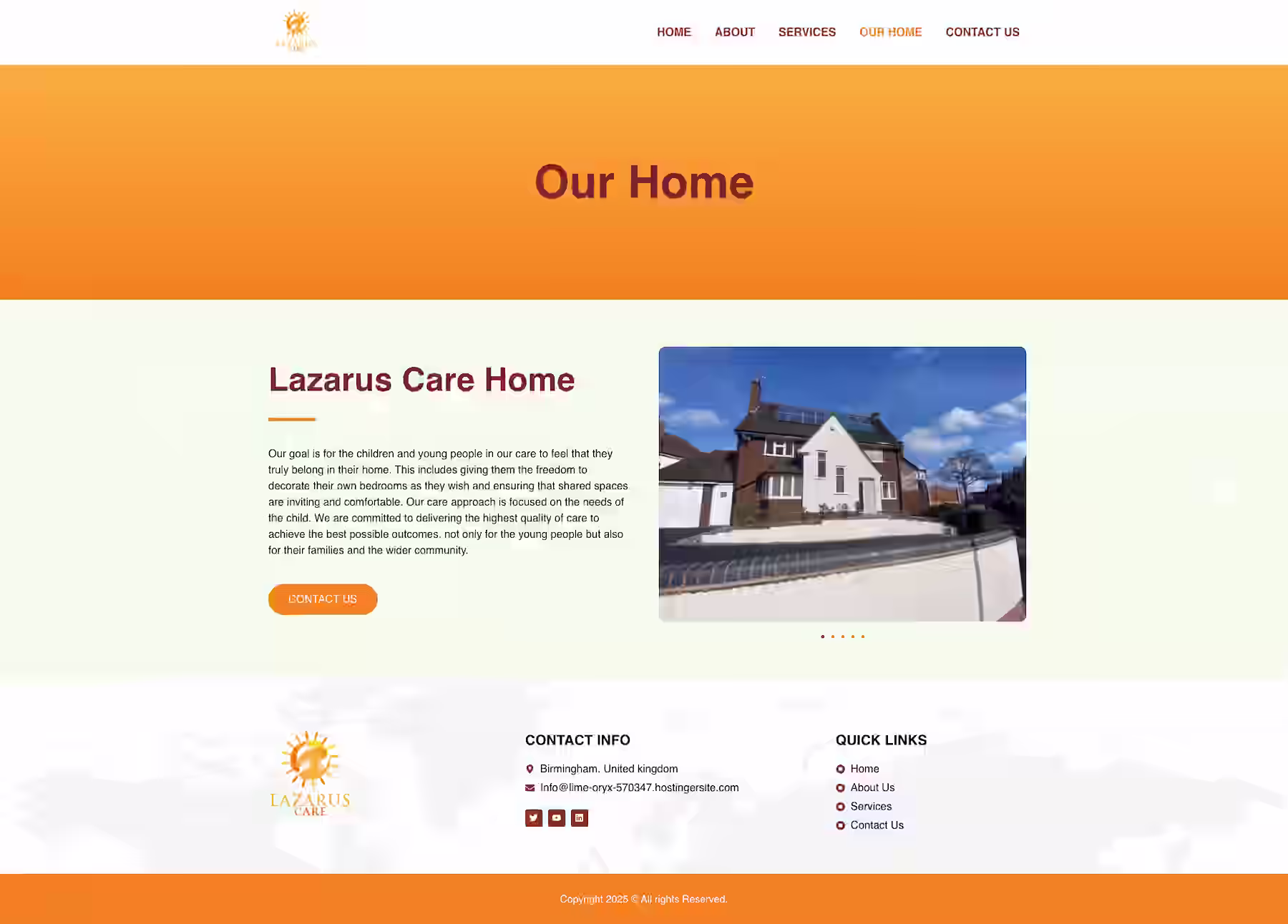 About Us page for Lazarus Care therapeutic support for children aged 8 to 17