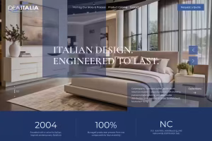 Ideaitalia furniture manufacturer website design homepage screenshot
