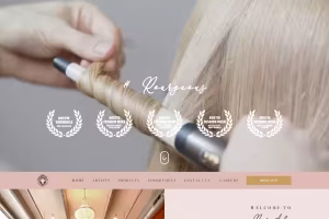 Roar salon hair salon website homepage screenshot